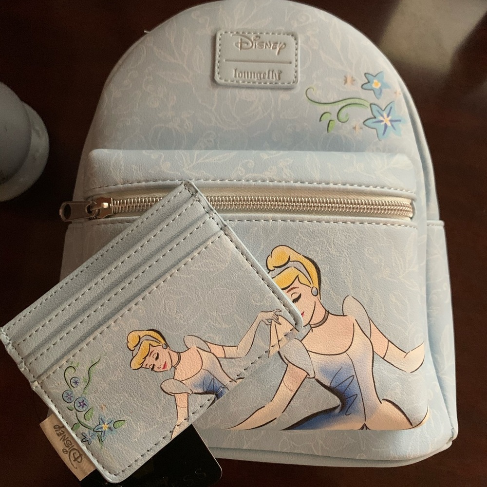 Loungefly Cinderella mini backpack & cardholder